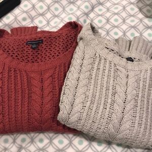 SOFT AEO chain knit sweaters
